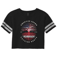 American Grown Latvian Roots Latvia Flag 1 Scorecard Crop Tee | Artistshot