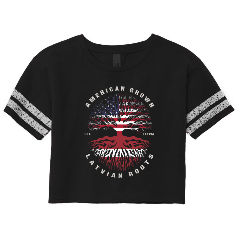 American Grown Latvian Roots Latvia Flag 1 Scorecard Crop Tee by JolenePender | Artistshot