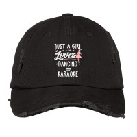 Just A Girl Who Loves Dancing And Karaoke Gift Women Vintage Cap | Artistshot