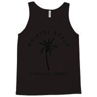 Retro Cool Waikiki Beach Hawaiian Island Palm Tree Souvenir Tank Top | Artistshot