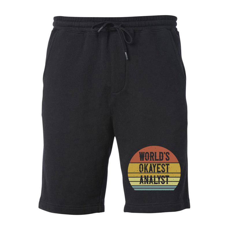 World's Okayest Analyst Fleece Short by siapsantuy | Artistshot