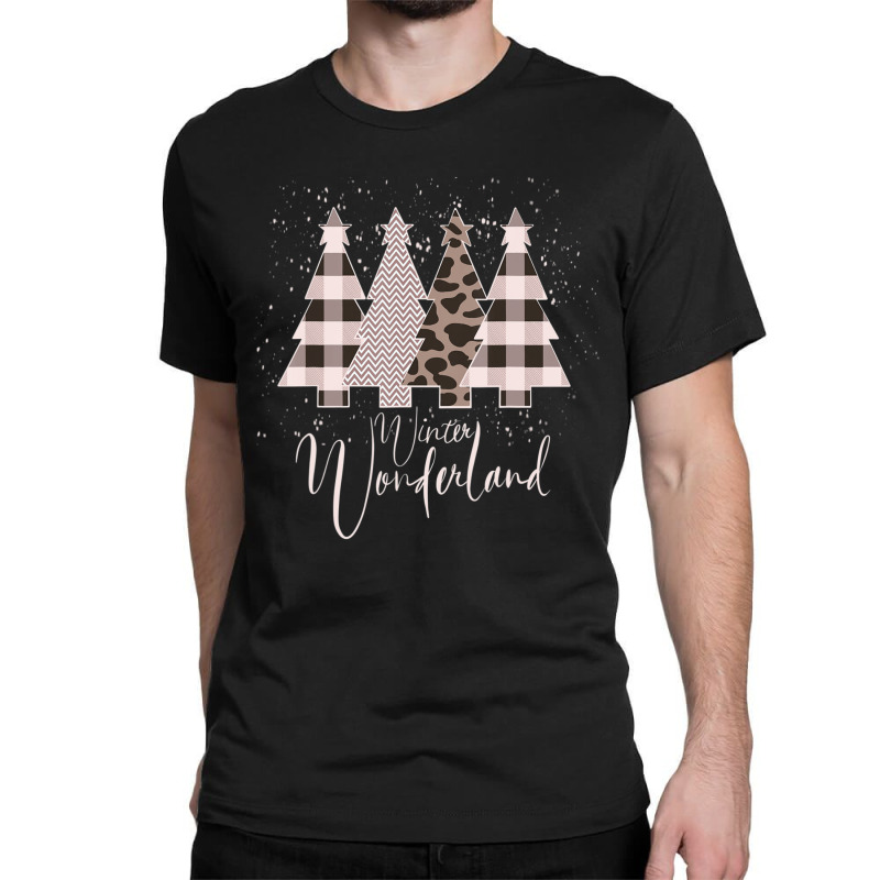 Winter Wonderland Christmas Tree Buffalo Plaid Leopard Classic T-shirt | Artistshot