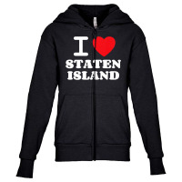 I Love Staten Island Premium T Shirt Youth Zipper Hoodie | Artistshot