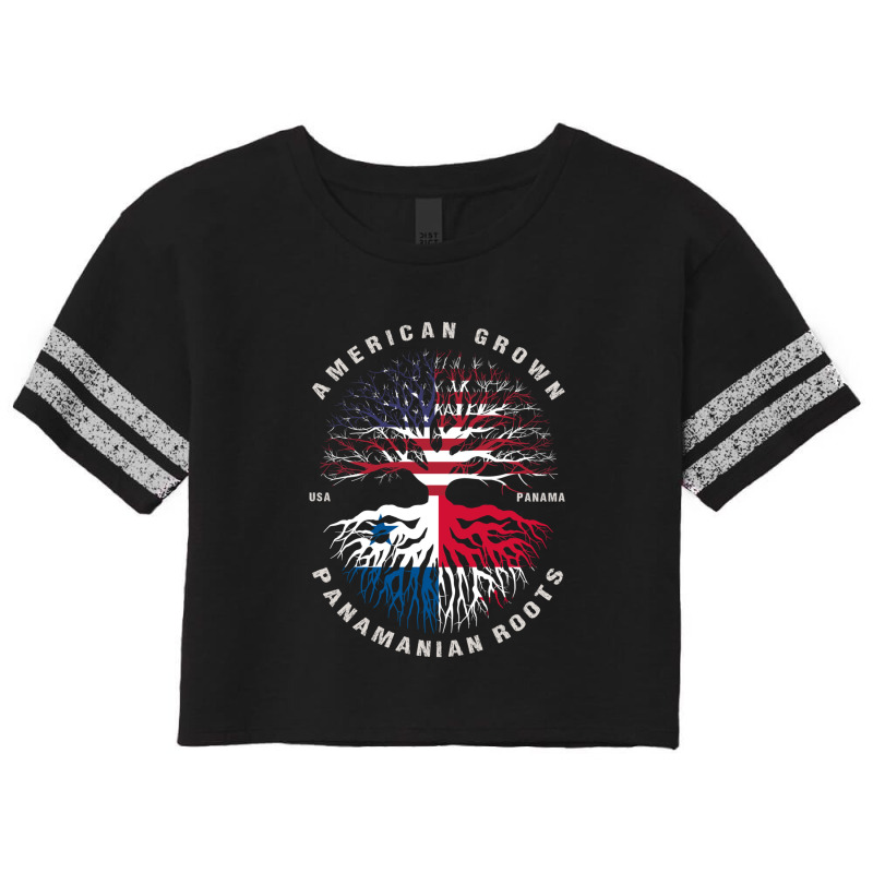 American Grown Panamanian Roots Panama Flag Scorecard Crop Tee by JolenePender | Artistshot