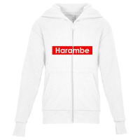 Harambe Youth Zipper Hoodie | Artistshot