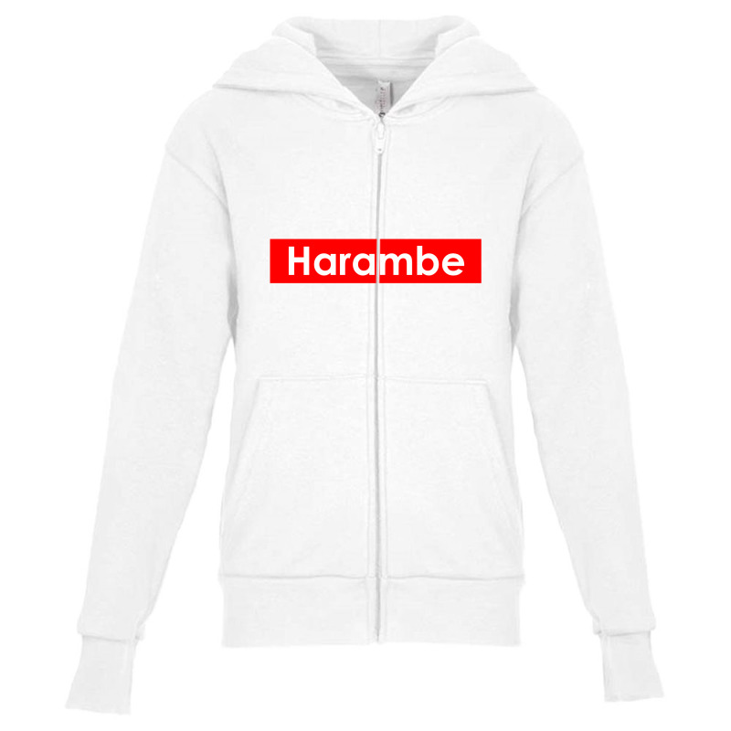 Harambe Youth Zipper Hoodie | Artistshot