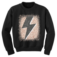 Womens Leopard Cheetah Thunder Print Cool Lightning Bolt Youth Sweatshirt | Artistshot