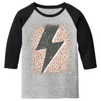 Womens Leopard Cheetah Thunder Print Cool Lightning Bolt Youth 3/4 Sleeve | Artistshot