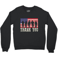 Patriotic American Flag Thank You Women Kid Girl Boy Crewneck Sweatshirt | Artistshot