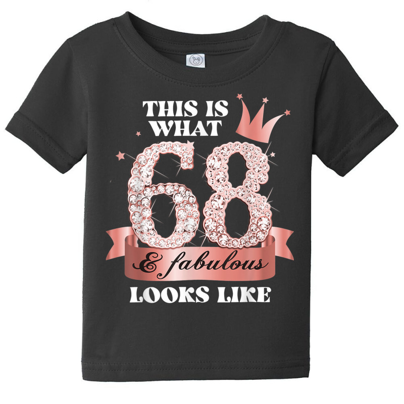 68 & Fabulous I Rose And Black Party Group Candid Photo Item Baby Tee | Artistshot