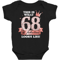 68 & Fabulous I Rose And Black Party Group Candid Photo Item Baby Bodysuit | Artistshot