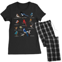 Garden Birds Cardinal Blue Jay Hummingbird Robin Wren Finch Women's Pajamas Set | Artistshot