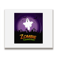 Zombie In Graveyard Metal Print Horizontal | Artistshot