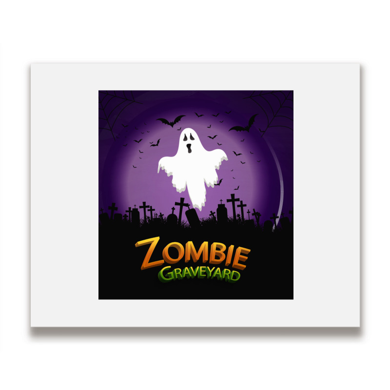 Zombie In Graveyard Metal Print Horizontal | Artistshot