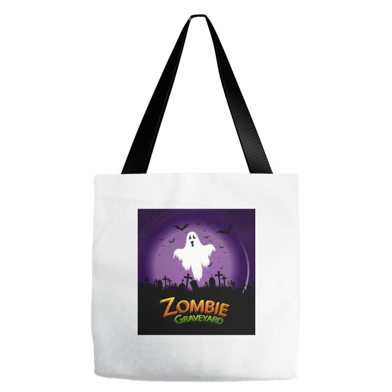 Zombie In Graveyard Tote Bags | Artistshot