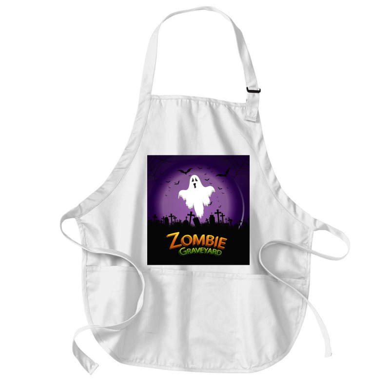 Zombie In Graveyard Medium-length Apron | Artistshot