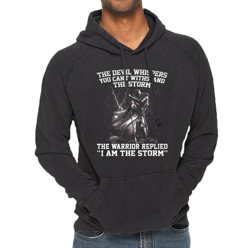 The Devil Whispered In My Ear I Whispered Back Vintage Hoodie | Artistshot