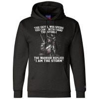 The Devil Whispered In My Ear I Whispered Back Champion Hoodie | Artistshot