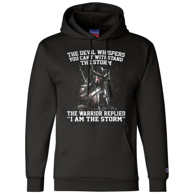 The Devil Whispered In My Ear I Whispered Back Champion Hoodie | Artistshot