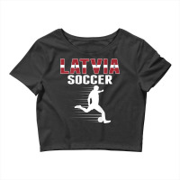 Latvia Soccer Lovers Jersey   Proud Latvian Football Fans Crop Top | Artistshot