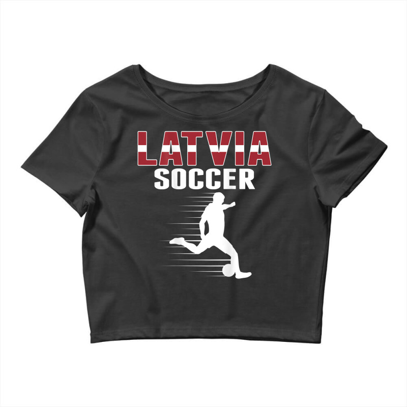 Latvia Soccer Lovers Jersey   Proud Latvian Football Fans Crop Top by Uniform | Artistshot