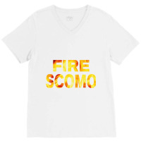 Fire Scomo V-neck Tee | Artistshot