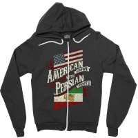 American Grown With Persian Roots Zipper Hoodie | Artistshot