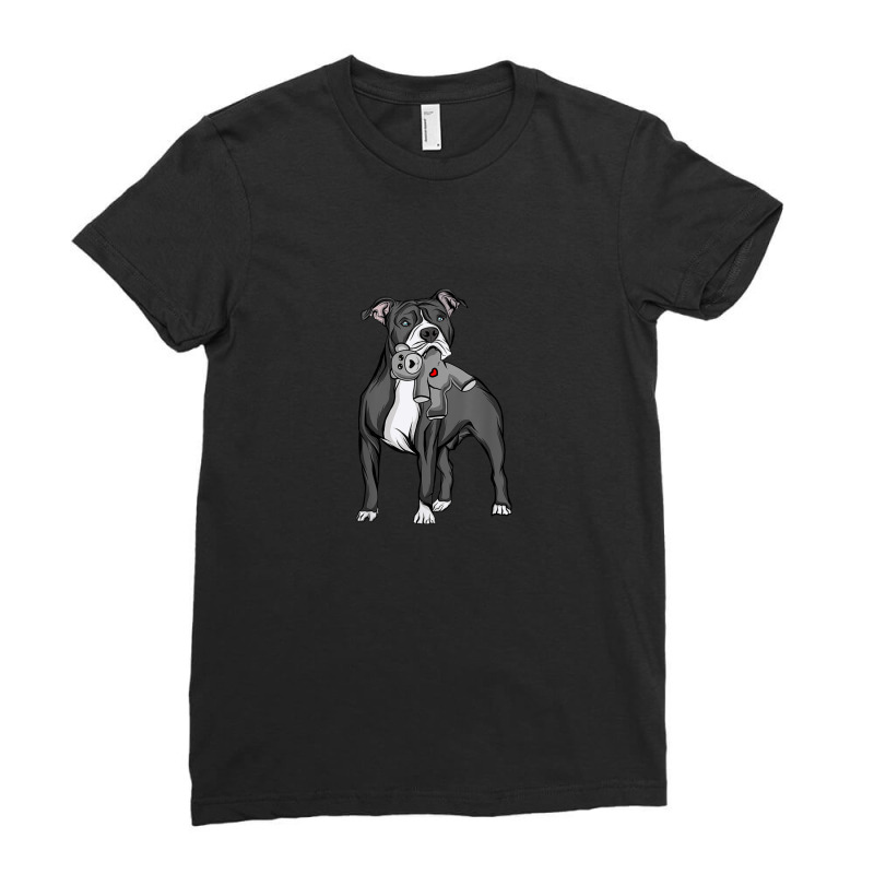 Cute American Staffordshire Terrier Ladies Fitted T-Shirt by RobertTaylor | Artistshot