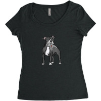 Cute American Staffordshire Terrier Women's Triblend Scoop T-shirt | Artistshot