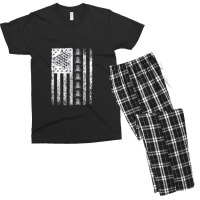 Bee Flag Honey Bees Keeper Lover Beekeeping Bee Themed Men's T-shirt Pajama Set | Artistshot