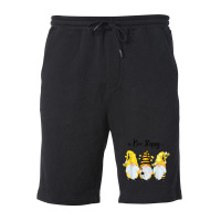 Bee Happy Bee Gnome Spring Fleece Short | Artistshot