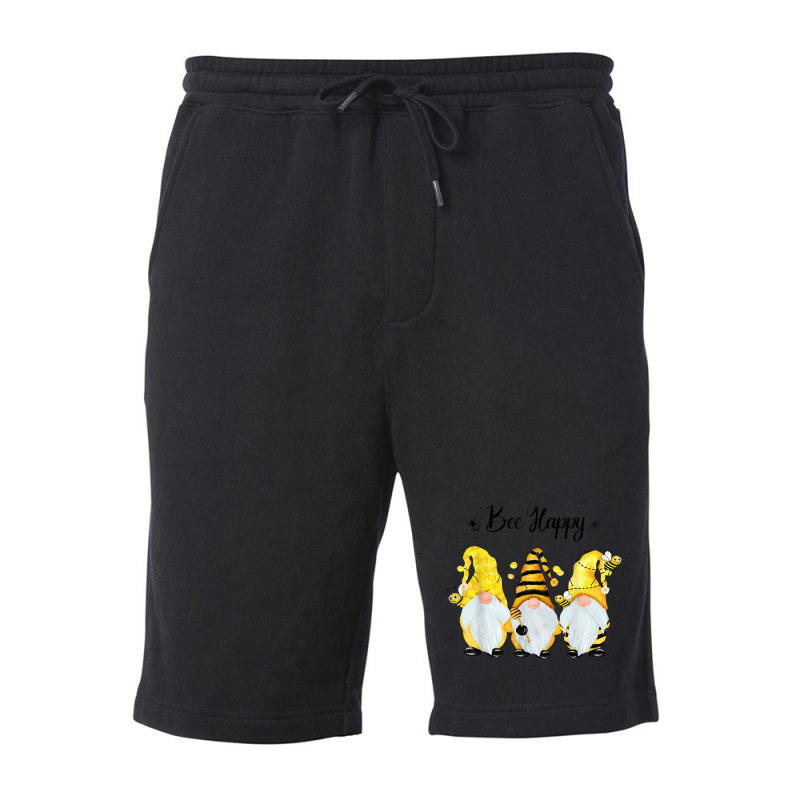 Bee Happy Bee Gnome Spring Fleece Short | Artistshot