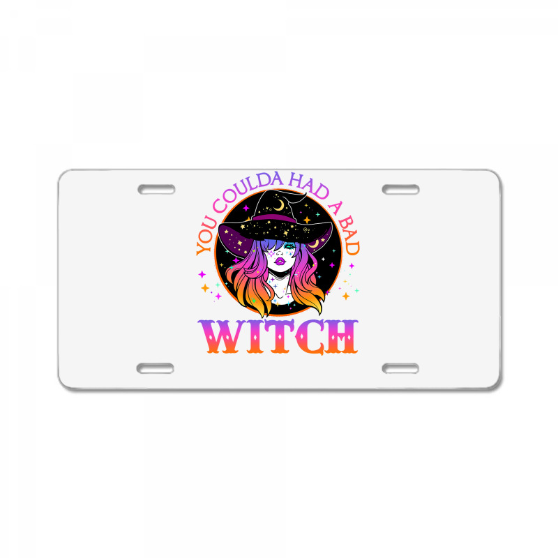 You Could Had A Bad Witch Halloween Costume Funny Witches T Shirt License Plate | Artistshot