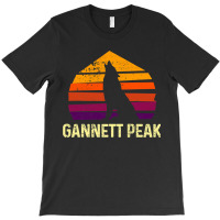 Retro Gannett Peak Wyoming National Park Wolfs Head T-shirt | Artistshot