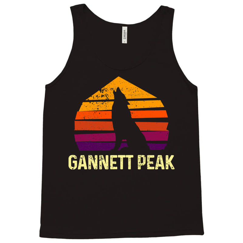 Retro Gannett Peak Wyoming National Park Wolfs Head Tank Top | Artistshot