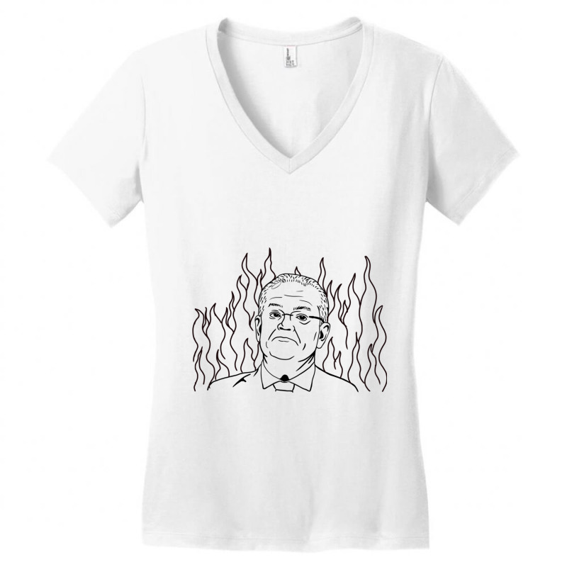 Scomo  (2) Women's V-Neck T-Shirt by cm-arts | Artistshot