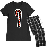 A Candy Cane For Christmas Minimal Art Women's Pajamas Set | Artistshot