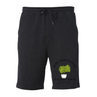 Albo Variegated Monstera Aficionado Fleece Short | Artistshot