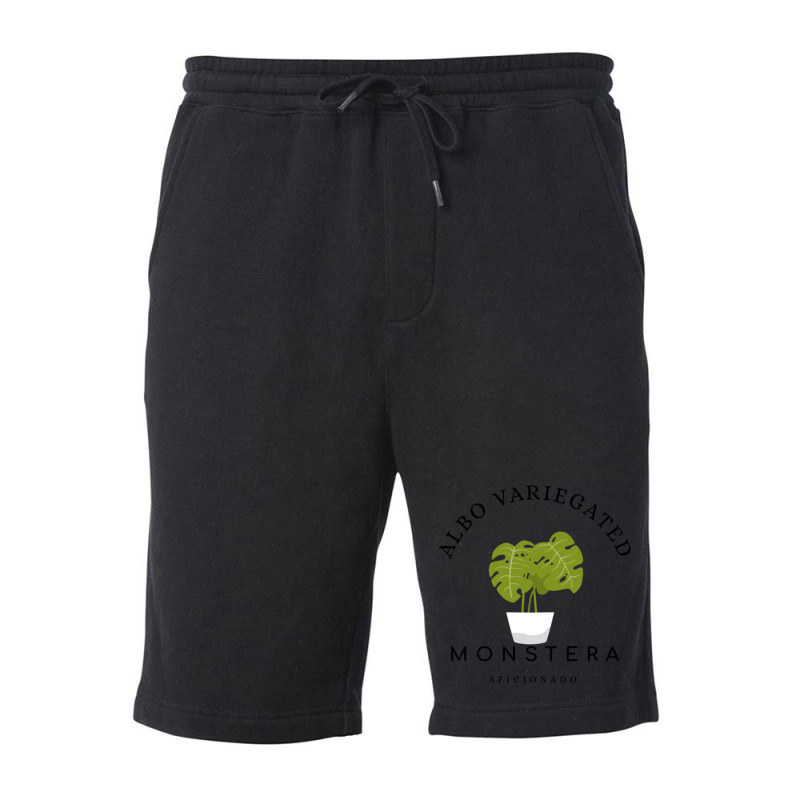 Albo Variegated Monstera Aficionado Fleece Short | Artistshot