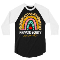 Private Equity Associate Leopard Rainbow Finance Back Work 3/4 Sleeve Shirt | Artistshot