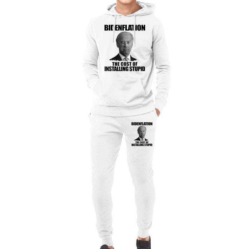 Bidenflation The Cost Of Installing Stupid Funny Anti Biden Hoodie & Jogger Set | Artistshot