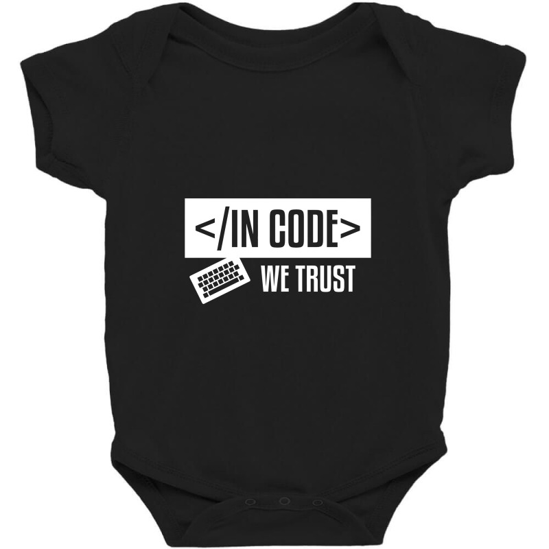 In Code We Trust Coder Programmer's Hub Shirt Baby Bodysuit | Artistshot