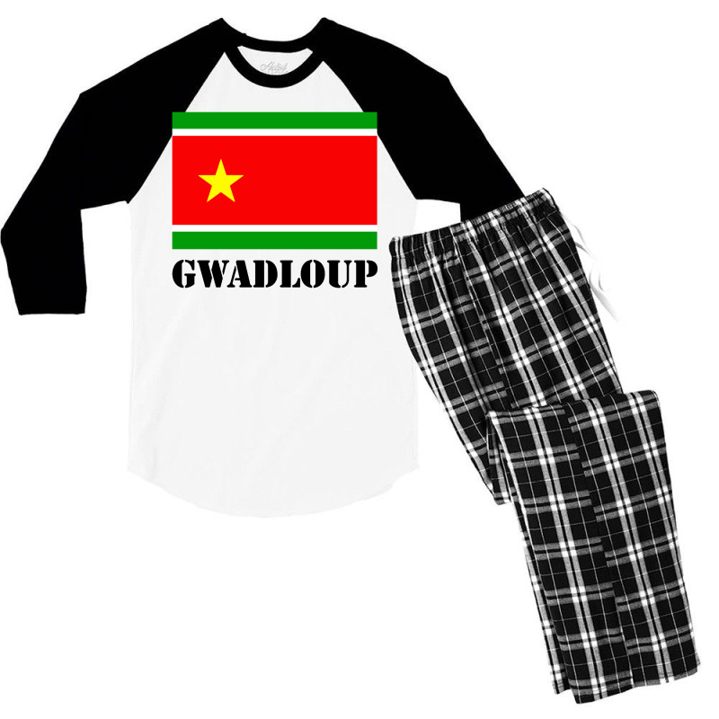 Nation Guadeloupe Men's 3/4 Sleeve Pajama Set | Artistshot