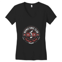 Bionic Knee Club Parts Funny Knee Replacement Women's V-neck T-shirt | Artistshot