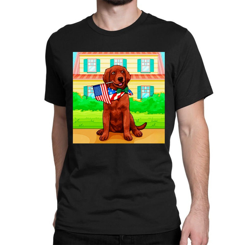 Puppy A M E R I C A N Classic T-shirt by althubich | Artistshot