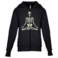 Meditating Skeleton Lotus Yoga Zen Balance Halloween Costume Tank Top Youth Zipper Hoodie | Artistshot