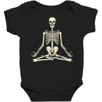 Meditating Skeleton Lotus Yoga Zen Balance Halloween Costume Tank Top Baby Bodysuit | Artistshot