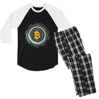 Bitcoin Cryptocurrency Crypto Pullover Men's 3/4 Sleeve Pajama Set | Artistshot