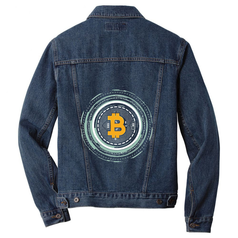 Bitcoin Cryptocurrency Crypto Pullover Men Denim Jacket | Artistshot