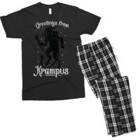 Greetings From Krampus, Fun Pre-germanic Paganism Men's T-shirt Pajama Set | Artistshot